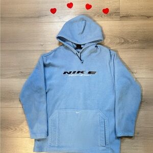Mid 2000s Nike Baby Blue Cozy Fleece Hoodie